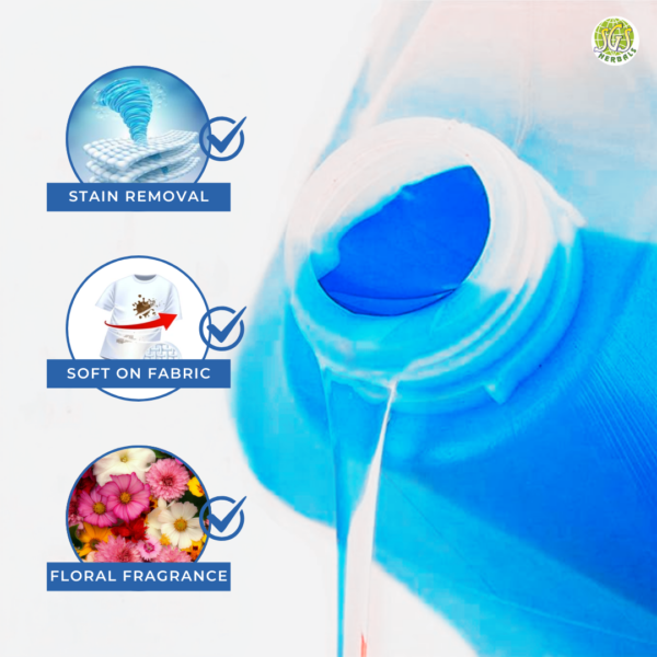 Fab Kleen Liquid Detergent 5 L - Compatible with Semiautomatic & Mannual Hand wash - Image 3
