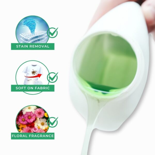 Fab Kleen Matic Liquid Detergent 1 L-Compatible with (Top load/Front load) - Image 3