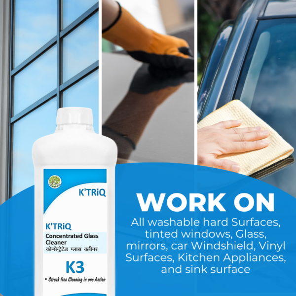 Concentrated Glass Cleaner Suitable For All Type Of Glass Surfaces (1 Litre) - Image 4